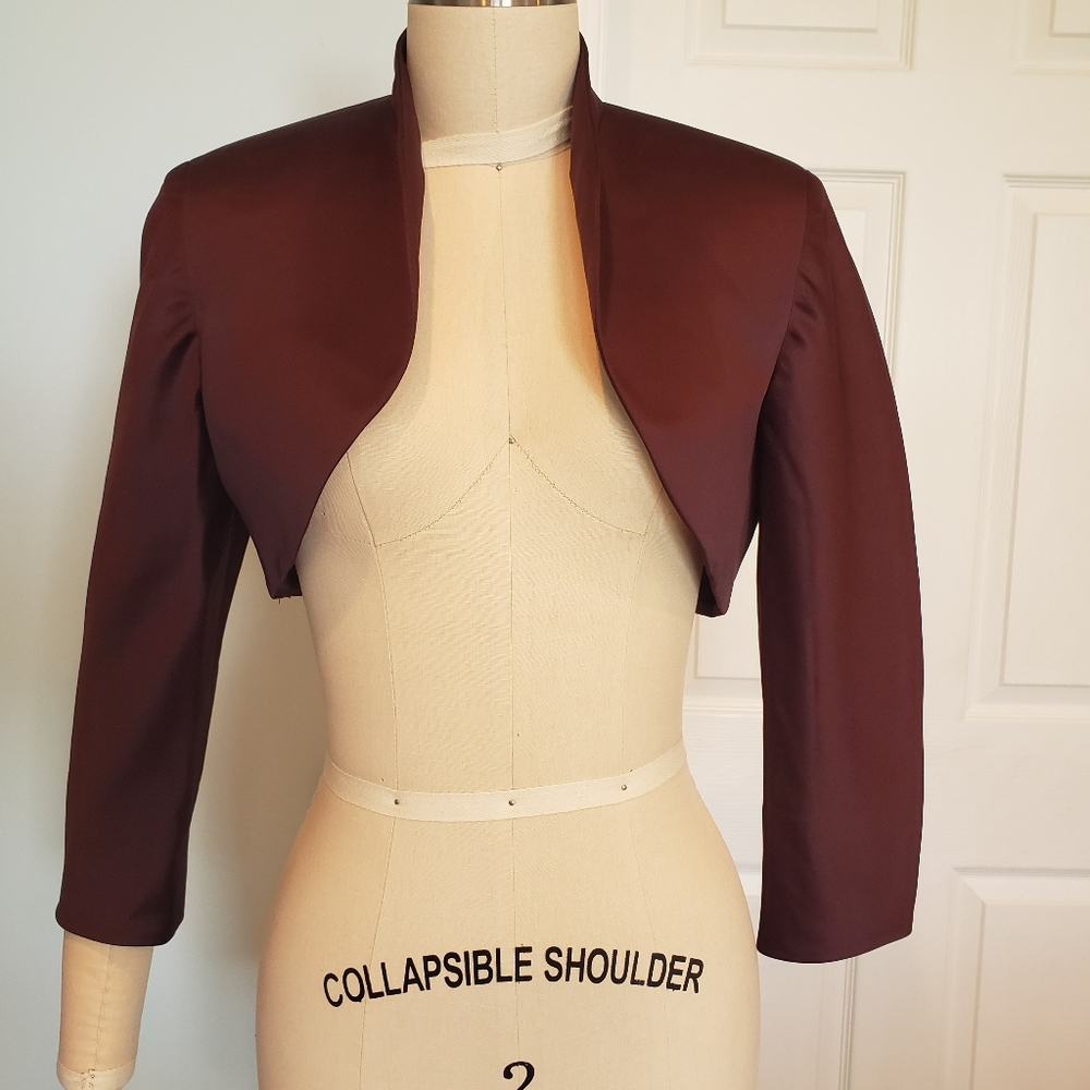 Elegant Brown Bolero Jacket, 4